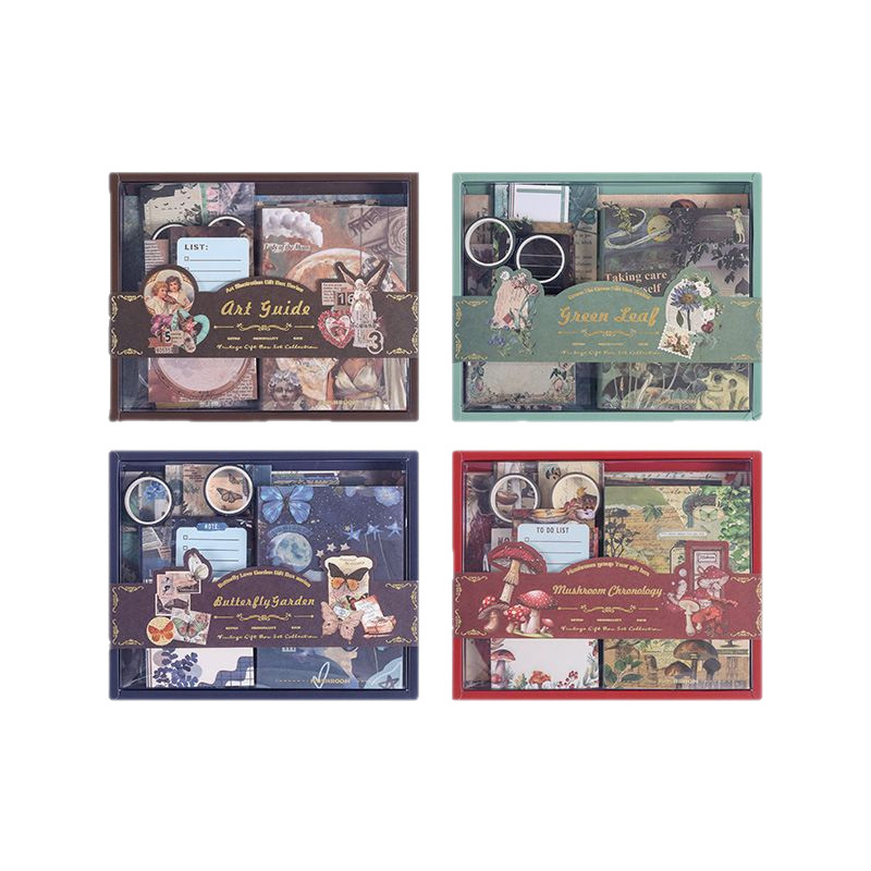 Cross-border English retro Journal gift box suit scrapbook Journal Book scrapbook gift school supplies stationery