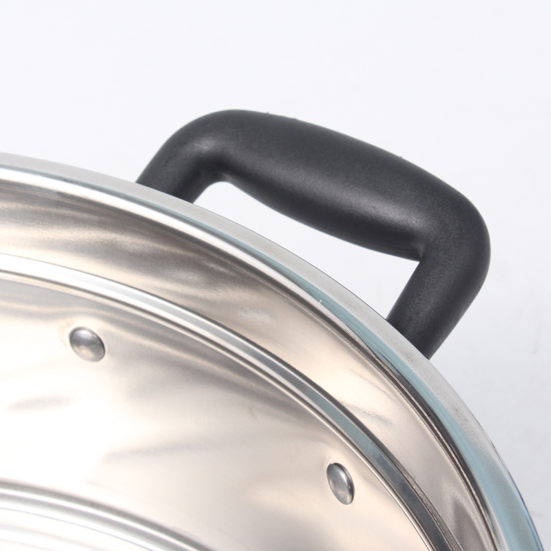 Xiaxin Factory Wholesale Household Cast Iron Multifunctional Electric Hot Pot and Steamer with High Power for Steaming on Top and Cooking on the Bottom