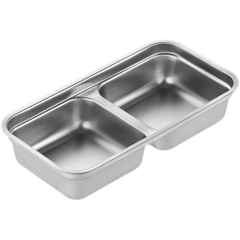 Wholesale Korean style box stainless steel fresh-keeping box with lid snack box seasoning dish with lid compartment pickle box lunch box