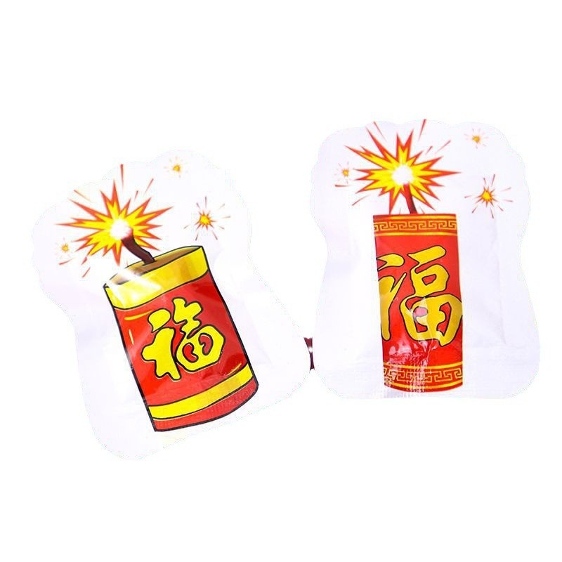 Firecracker Explosion Pack New Year's Day Firecracker Grenade Simulation Automatic Inflatable Fireworks Cannon Self-Exploding Prank Toy New Year