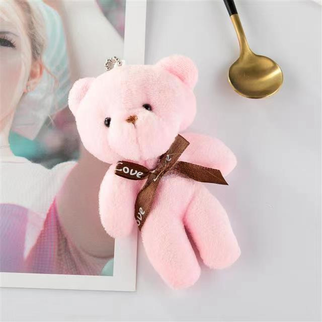 Teddy one-piece bear doll bear pendant plush toy keychain creative doll children small gift wholesale
