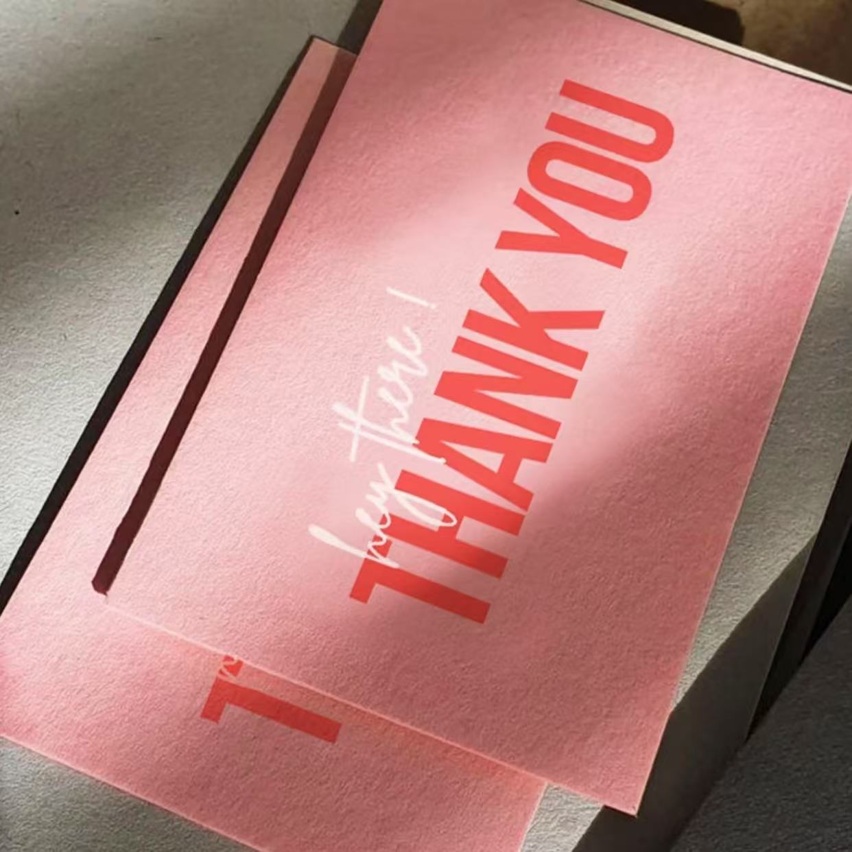 Thank you card Chinese and English custom printed packaging card after-sales card folding greeting card