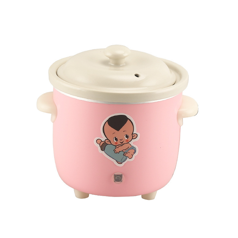 Quanersi Square and Round Electric Stew Pot White Porcelain Stew Pot 0.7L Baby Bb Cooker Electric Stew Pot Health Electric Stew Bird's Nest Stew Pot