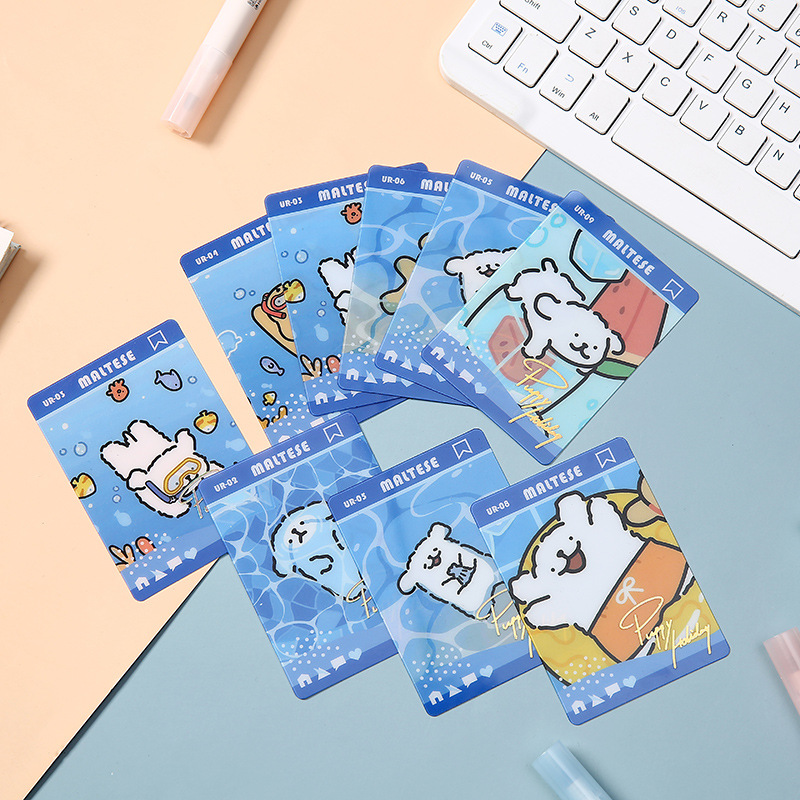 Factory straight hair cartoon cartoon line puppy small card pvc cartoon small card custom acrylic card DIY wholesale