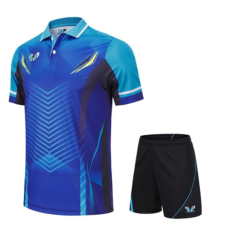 New Breathable Table Tennis Uniforms for Men and Women, Quick-Drying Table Tennis Training Uniforms, Primary School Student Group Purchase Team Uniforms with Printing