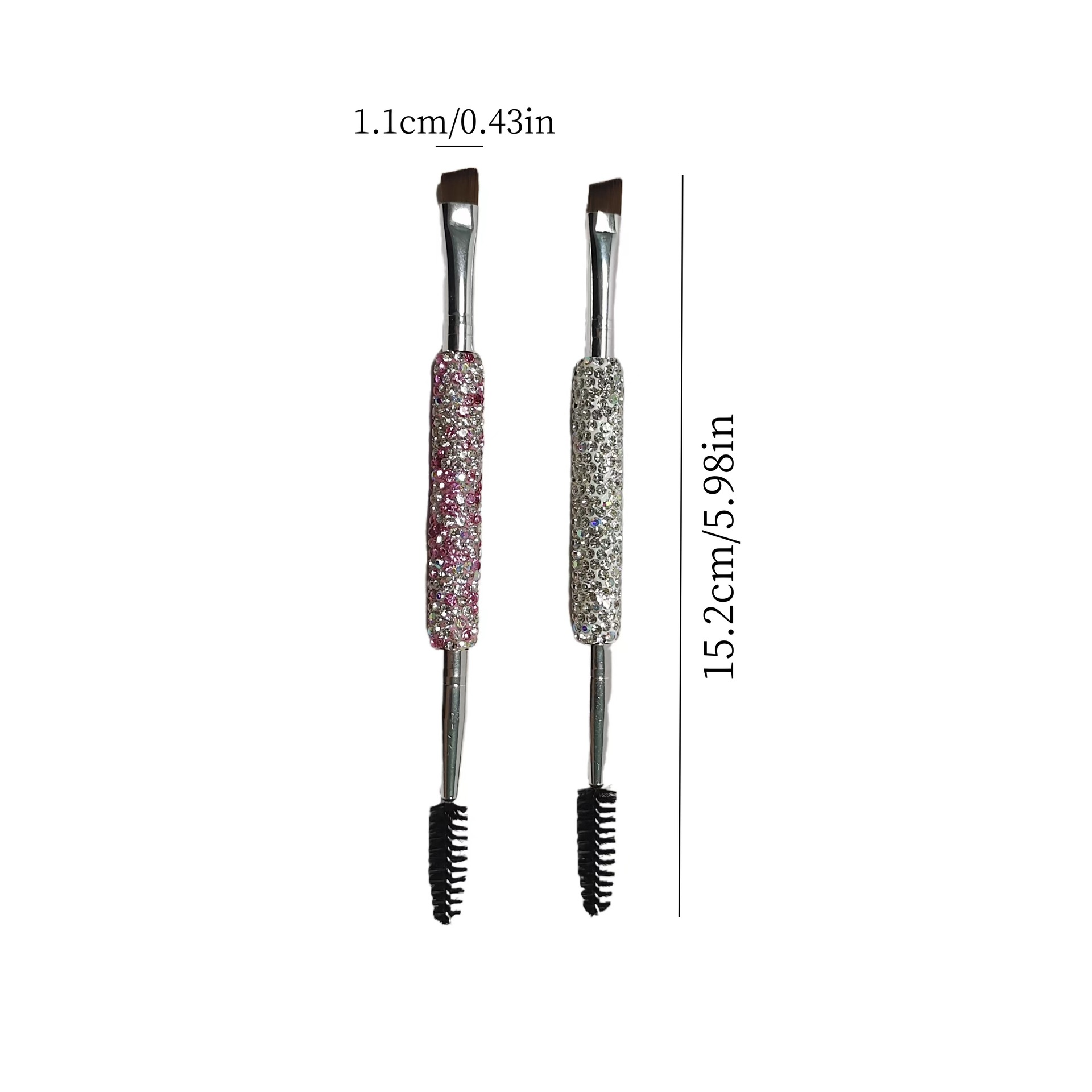 High-value eyebrow brush diamond portable dual-purpose cosmetic brush 2024 Europe and the United States Amazon cross-border TEMU new