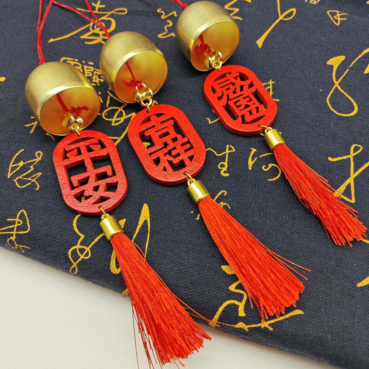 Pure Copper Wind Chime DIY Trinket Material Christmas Bell DIY Accessories Metal Small Bell with Bell Hammer Ring Pendant