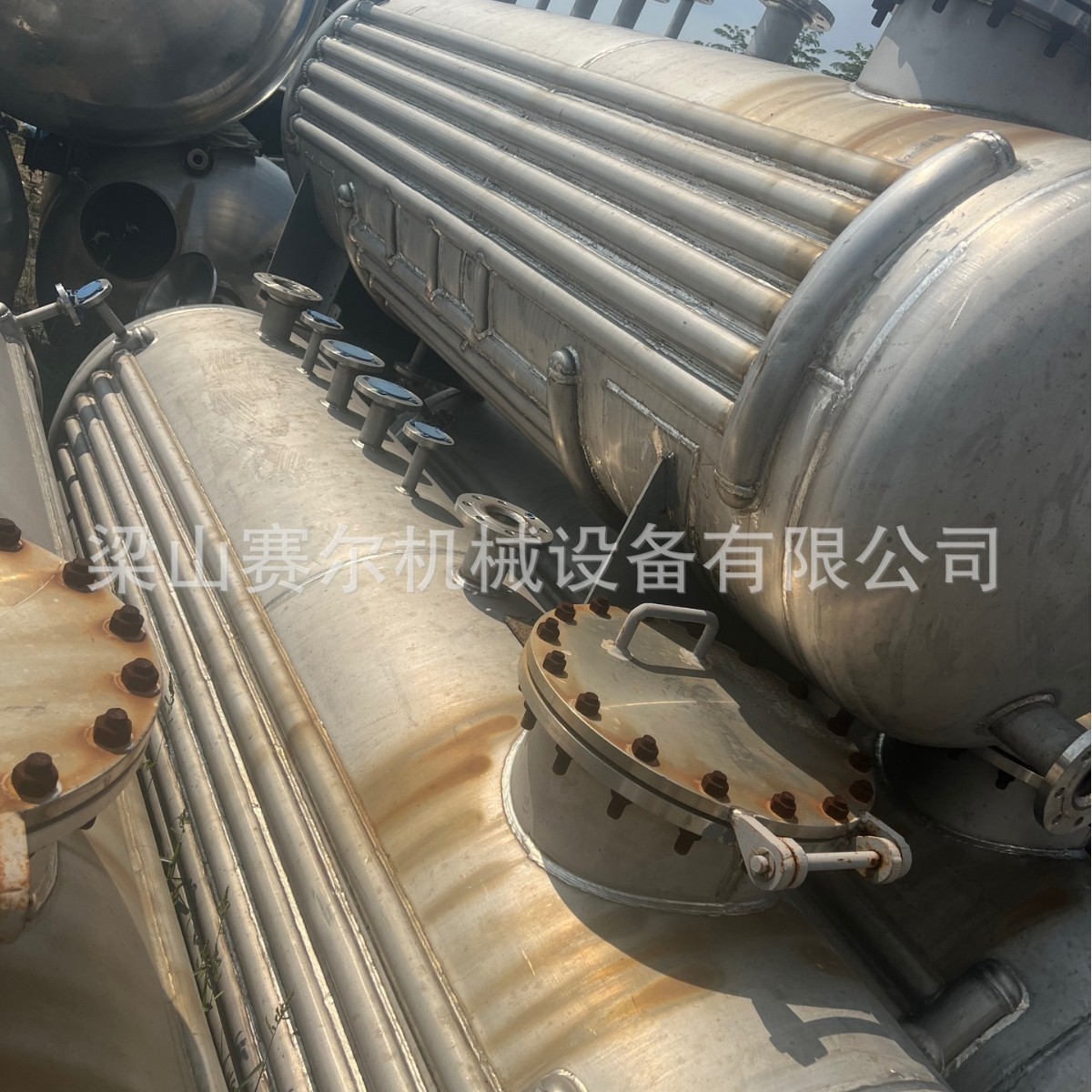 Industrial Horizontal Stainless Steel Storage Tank 2 Cubic Coil Heating Horizontal Buffer High Tank Stainless Steel High Tank