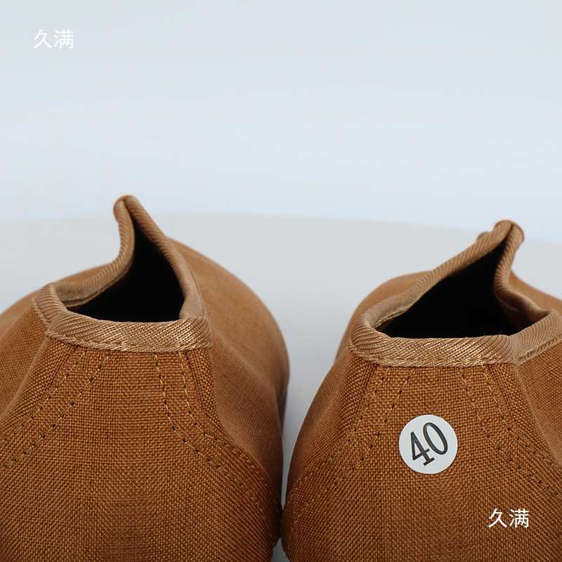 Monk Shoes 2022 New Model Four Seasons Casual Shoes Monk Wear Arhat Shoes Linen Non-Slip Shoes New
