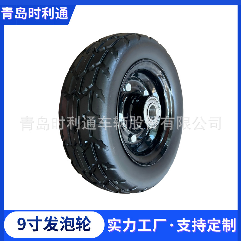 Заводские продажи 10-дюймовых PU пенопластовых колес настраиваемые цельные колеса для тележек и складских тележек