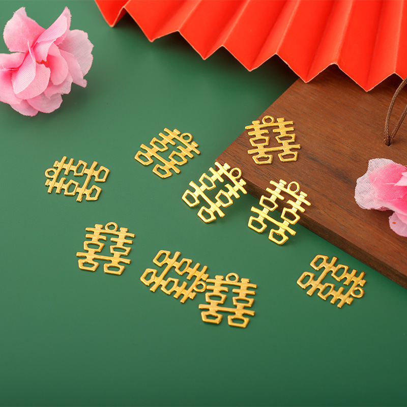 Alloy Festive Character Festive Wedding Products Candy Box Candy Bag Small Metal Accessories Chinese Style Decorative Pendant