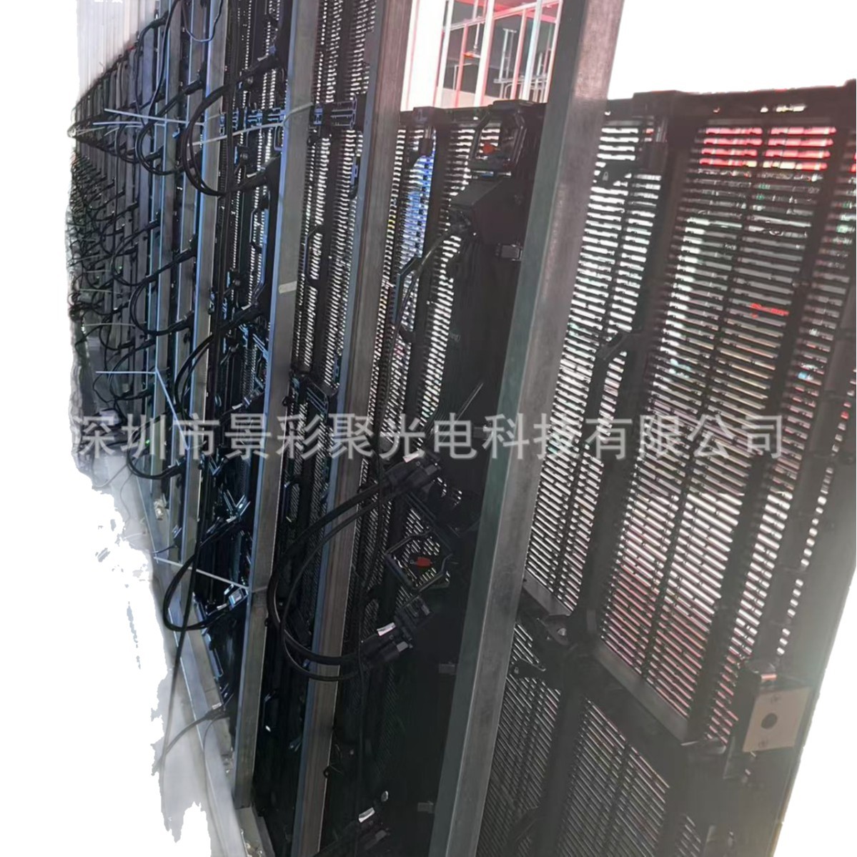 P3.9-7.81 Waterproof Transparent Screen Curved Outdoor Grille Screen 1921 High Brightness Customized Model