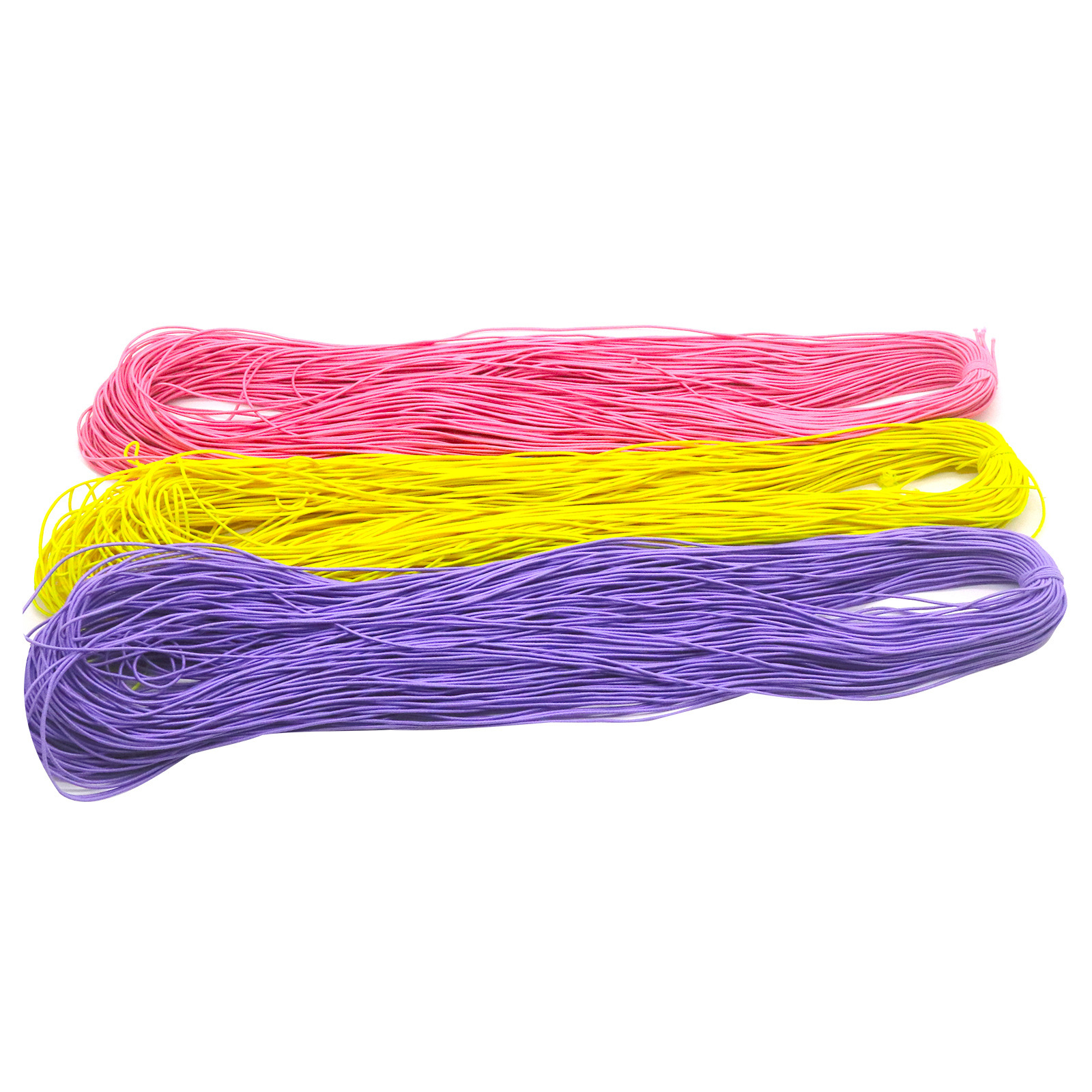 Color black and white round elastic 0.8-12mm round rubber trampoline text toy elastic rope multi-strand core latex elastic rope