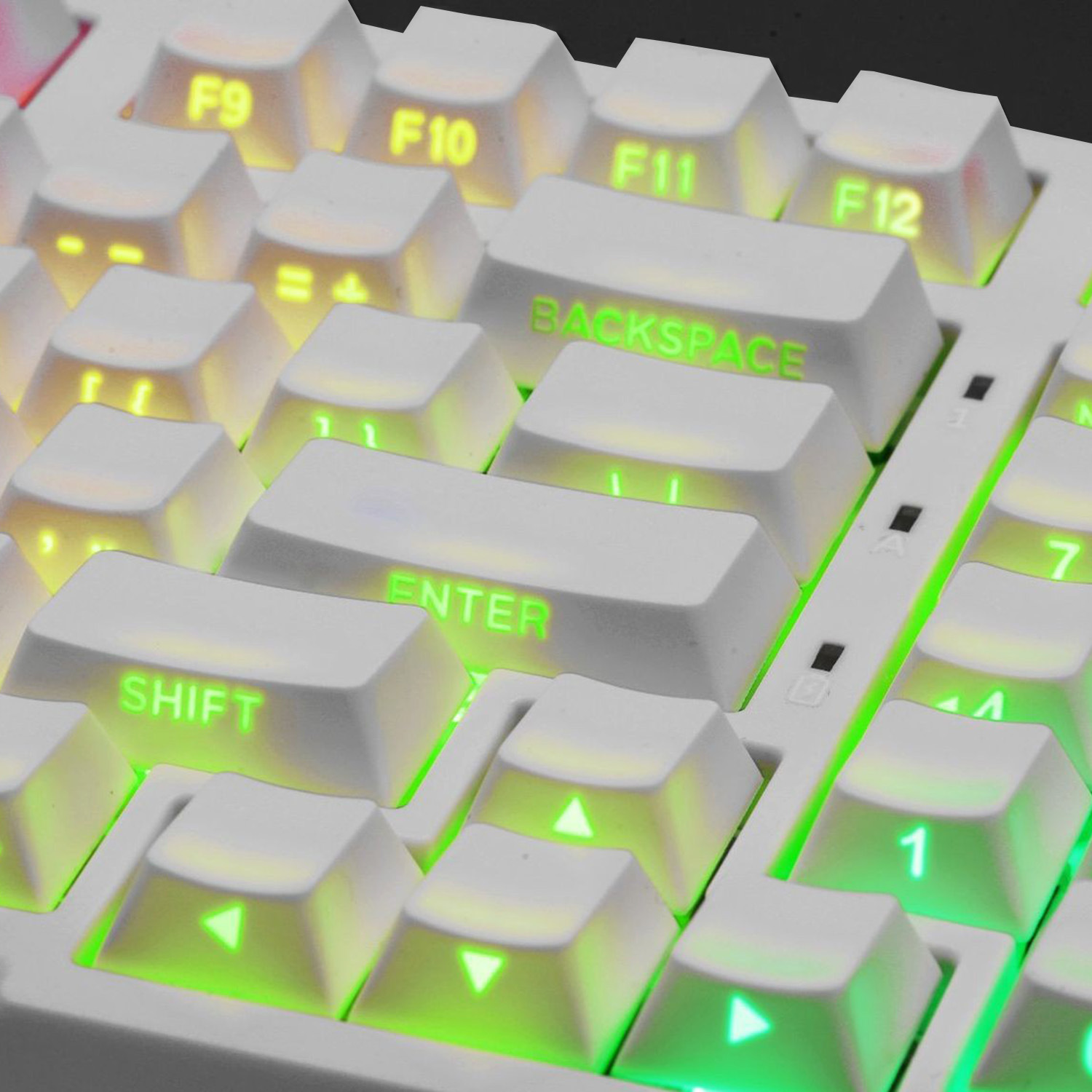 Side-Engraved Translucent Keycaps, Double-Color Injection Molding, Original Height, Dye-Sublimation Blank Material