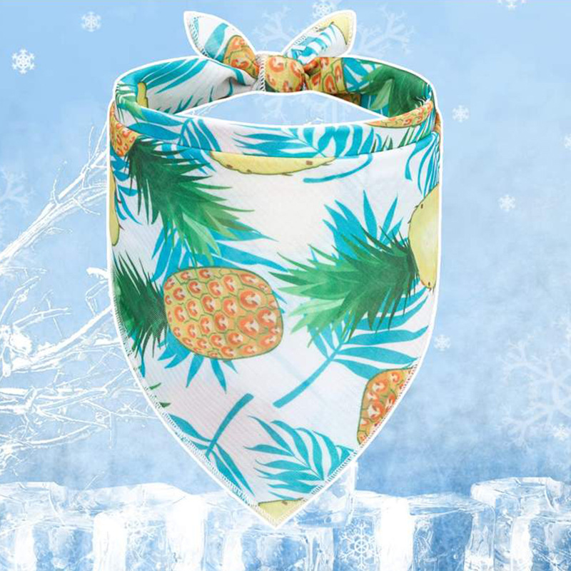 Source Factory Pure Cotton Full Polyester Custom Pet Headscarf Dog Triangle Scarf Cat and Dog Saliva Towel European and American