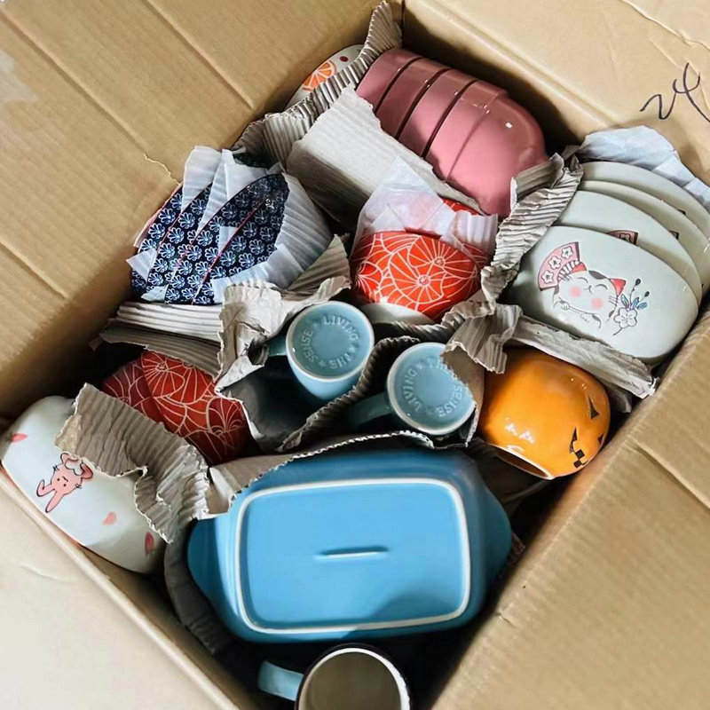 Big Sale Processing Ceramic Bowls, Plates, Cups, Miscellaneous Pieces, Street Stalls, Tableware, Groceries, Export Stock, Tail Goods, Wholesale Supply