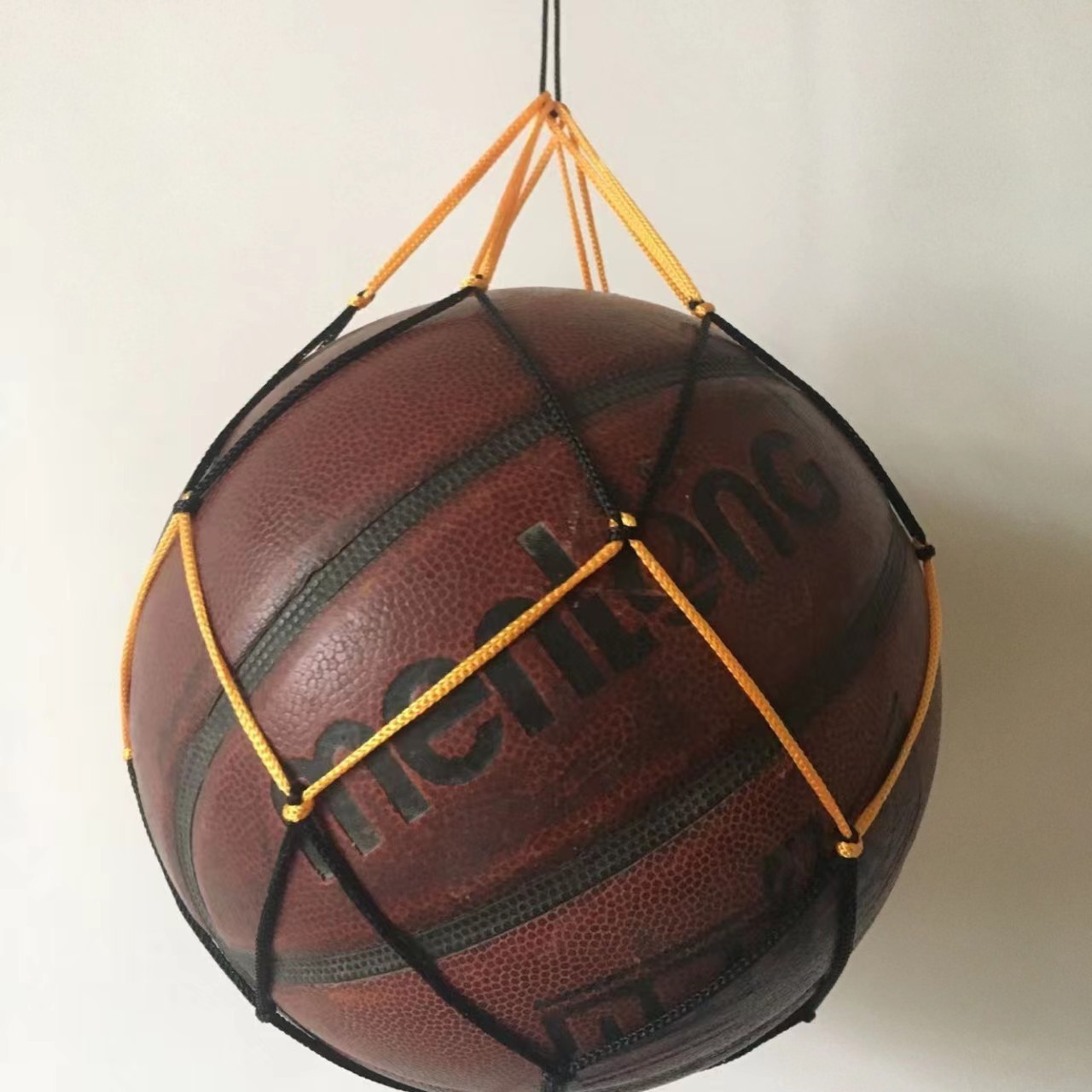Three-Colorful Bold Nylon Colorfulful Braided Ball Bag Handmade Single Ball Bag Basketball Net Bag Football Net Bag Volleyball Net Bag
