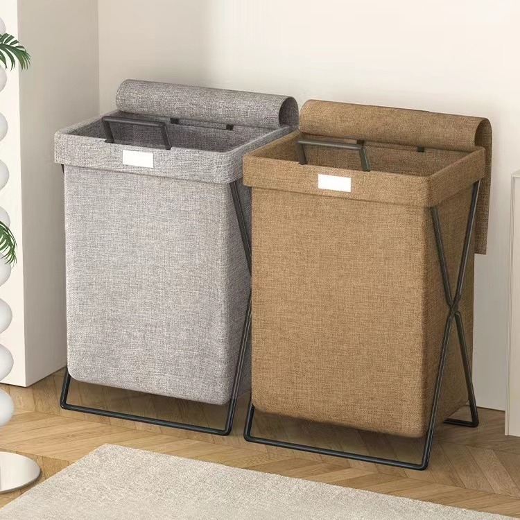 Кроссбордерная новая washable корзина для грязного белья из хлопка и льна, складной органайзер для хранения, корзина для хранения одежды в ванной