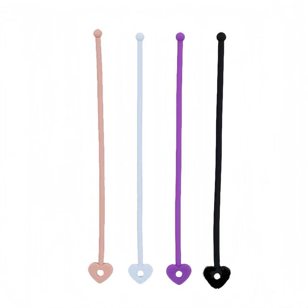 Hot Selling Silicone Shampoo Brush Lanyard Shampoo Brush Accessories Lanyard Pure Silicone Heart-Shaped Head Lanyard Lanyard Shampoo Brush