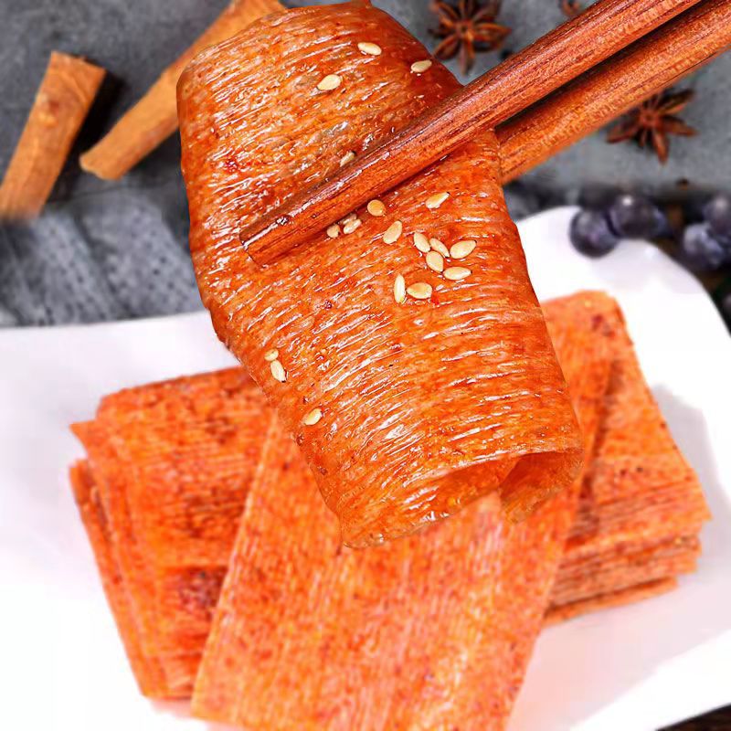 Small slippery head spicy strips spicy slices 8090 s recall childhood nostalgic small package spicy snacks wholesale