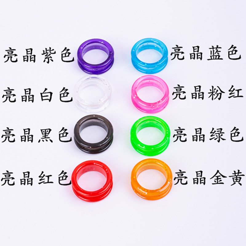 Набор силиконовых колец для ножниц, аксессуары для ножниц для домашних животных, цветные, блестящие, противоскользящие кольца для защиты пальцев