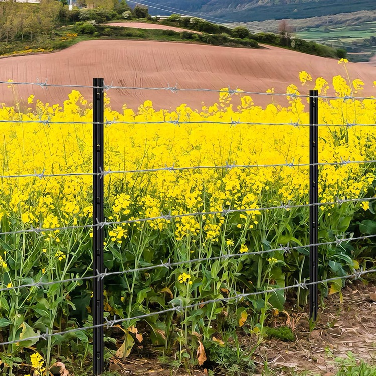 Metal Fence Posts, Wire Fence T-Shaped Posts, Lawn Garden Steel U-Shaped Posts, Fence Poles, Outdoor Light Sign Posts