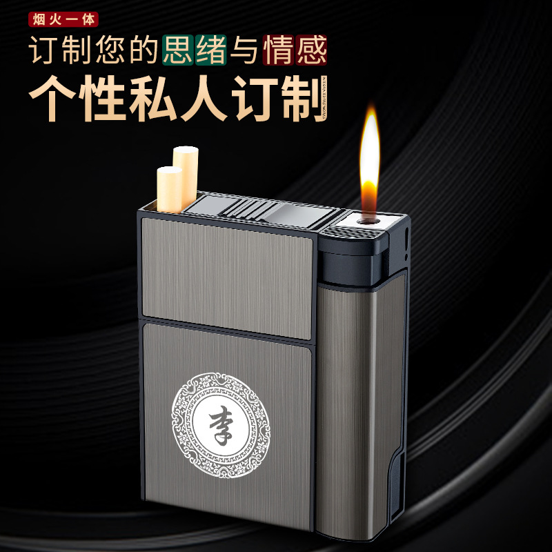 Xp007M настраиваемый чехол для сигарет модульный съемный фейерверк все-в-одном металлический зажигалка чехол для сигарет для мужчин