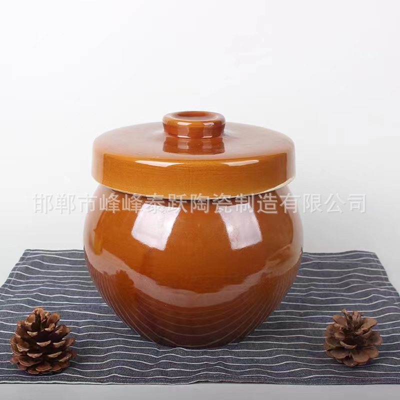 Commercial Thickened Heat-Resistant Earth Jar for Duck and Chicken Jar Packaging Custom Storage Jar Salt Baked Soup Jar for Duck in Grey Pond