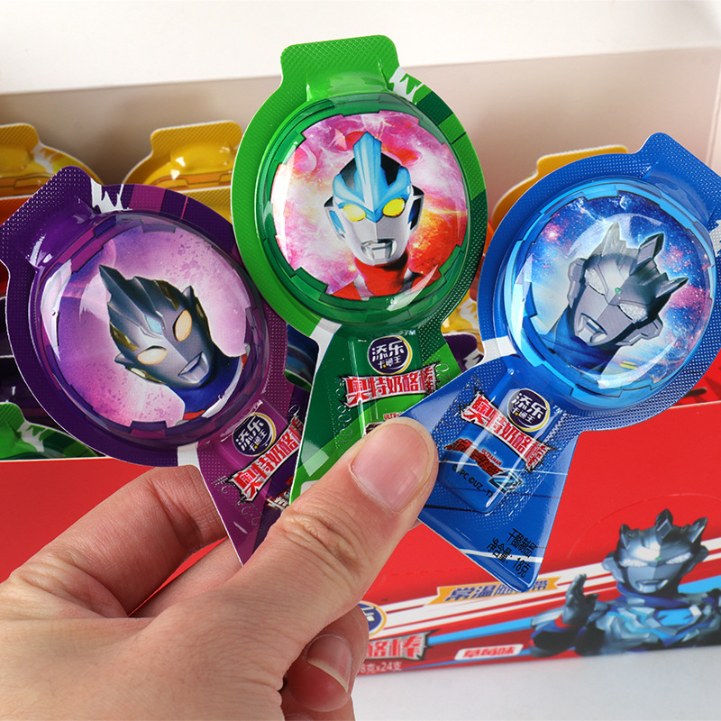 Tianle cartoon King Ultraman cheese stick snack original strawberry flavor quality assurance 9 months cheese products cheese stick