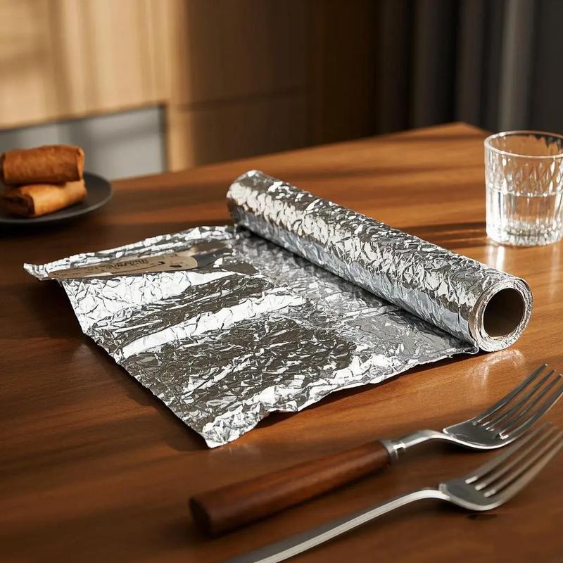Food Grade Tin Foil Air Fryer Special Thickeneded Tin Foil Household Oven Barbecue Commercial Aluminum Foil Roll Wholesale