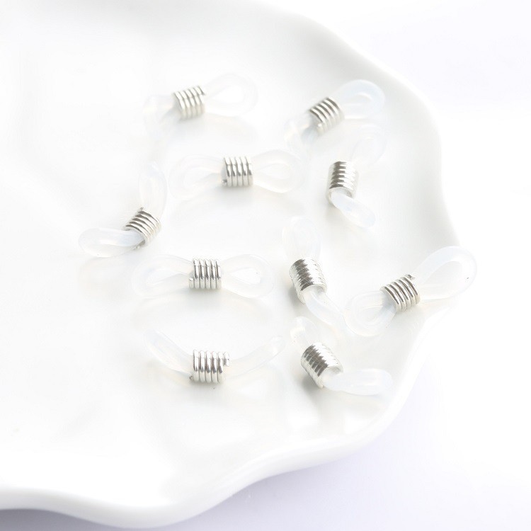 DIY Handmade Jewelry Accessories Colorful Silicone Necklace Eyeglass Chain Buckle Mask Strap Buckle Ring Wholesale Hanging Chain Ruyi