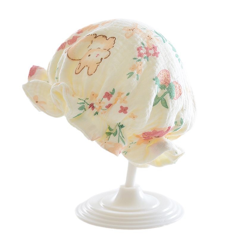 Infant hat spring and summer cotton fontanelle 0-12 months newborn fetal cap newborn thin cute sunshade cap