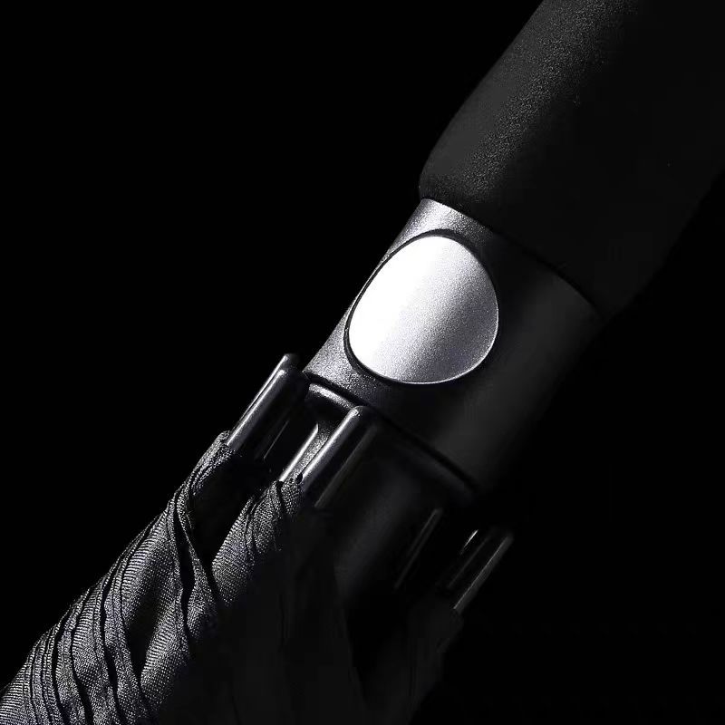 Customized enlarged full fiber golf umbrella straight rod reinforced automatic umbrella wind-resistant business men's long handle umbrella advertising