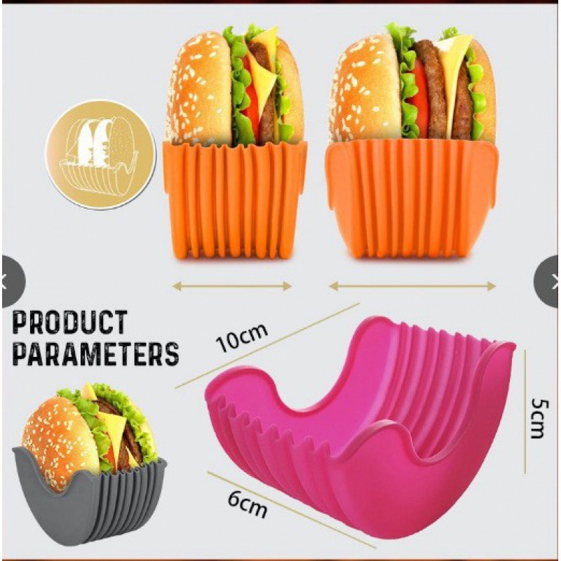 Tangzheng Supplies Factory Direct Sales Silicone Burger Clips, Retractable Plastic Clips, Contact-Free and Anti-Falling Burger B