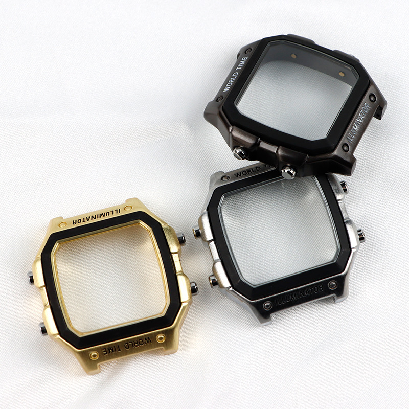Metal Electroplated Case Integrated Adaptation 30.5*30.5 Digital Movement Drop-Resistant Ae1200 Generation Watch Case