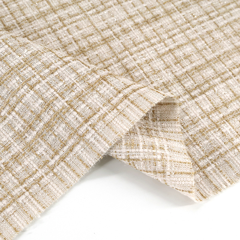 Woolen small fragrant wind wool clothing fabric 280g four seasons with polyester yang coarse tweed fabric coat clothing fabric