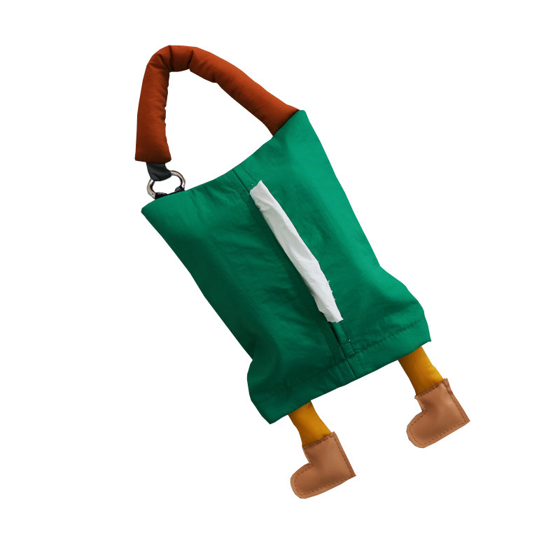 Beautiful Element Hanging Car Inner Tissue Storage Bag Cute Decoration Home PU Small Feet Tissue Box New