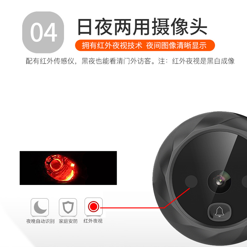 Source manufacturers new electronic cat's eye doorbell camera wifi remote video intercom mobile detection