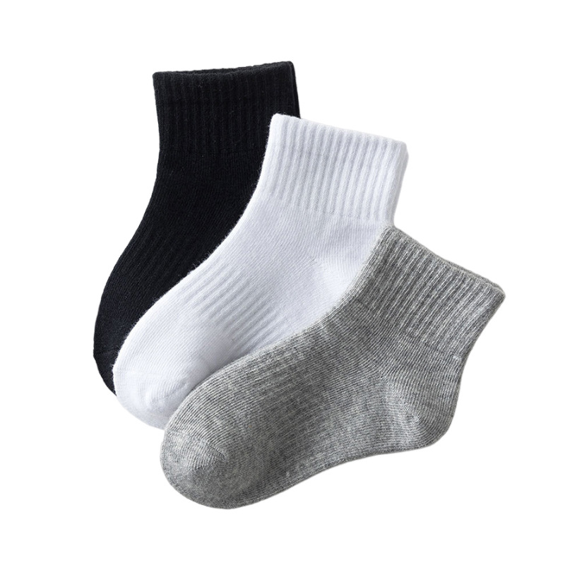 Children's socks girls Zhuji white sports socks wholesale spring and autumn sweat-absorbent tube socks boys and students white socks