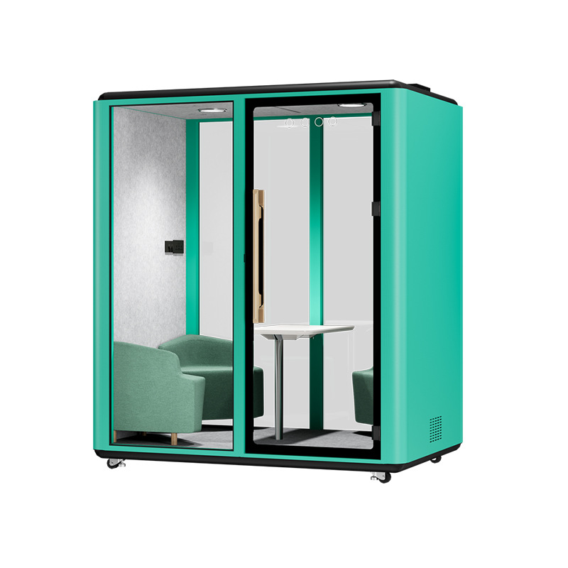 Indoor Mobile Soundproof Three-Person Negotiation Soundproof Cabin Office Live Broadcast Room Factory Product Testing Soundproof Room Mute