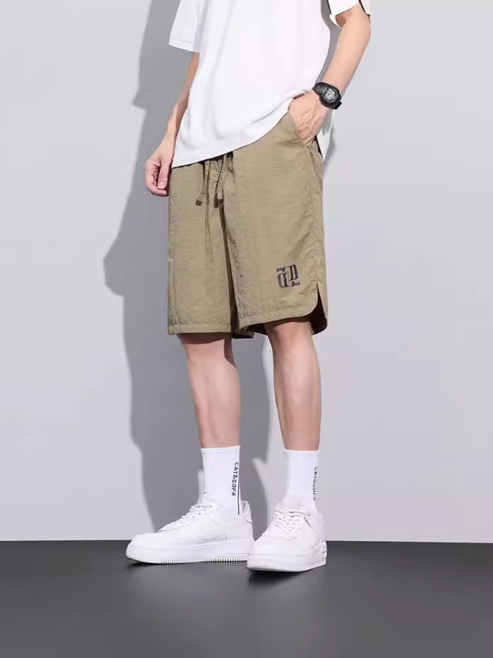 2025 Summer New American Work Shorts Men's Summer Japanese Trendy Brand Loose Straight Casual Quick-Dry Five-Point Shorts
