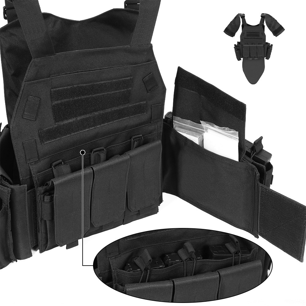 Tactical Vest Outdoor Field Real-Life Cs Body Armor Equipment Vest Wargame Training Uniform Bullet Hanging Molle Bag