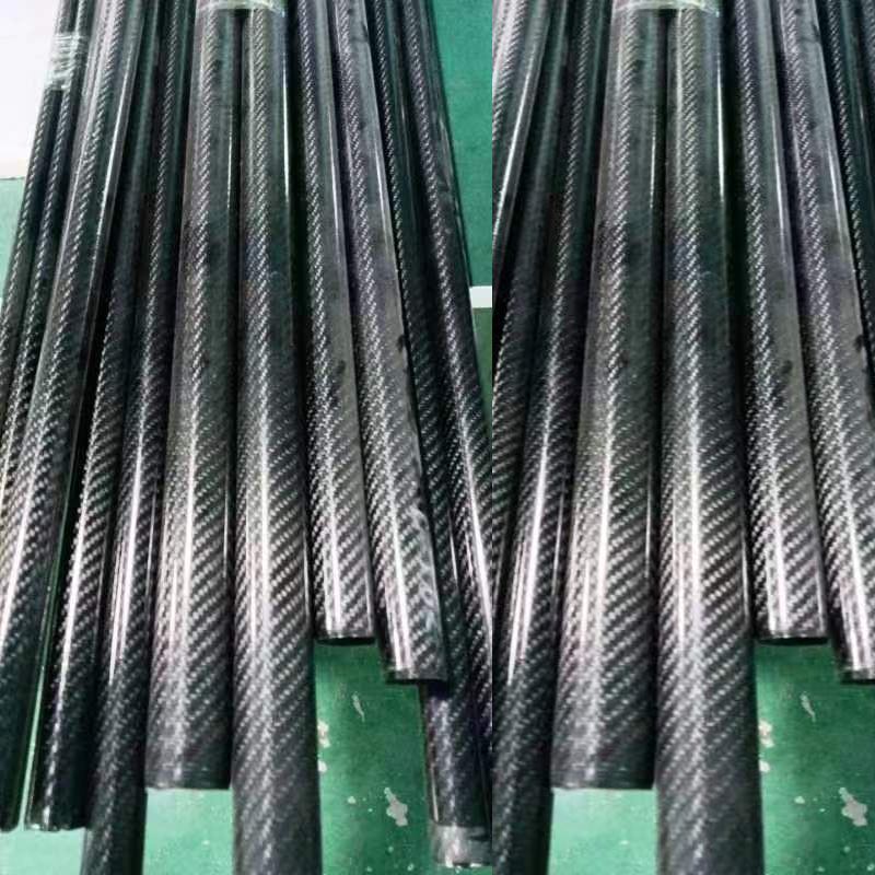 Color 3K carbon fiber tube 6-120mm diameter round tube square tube wear-resistant high strength rolled pattern carbon fiber rod