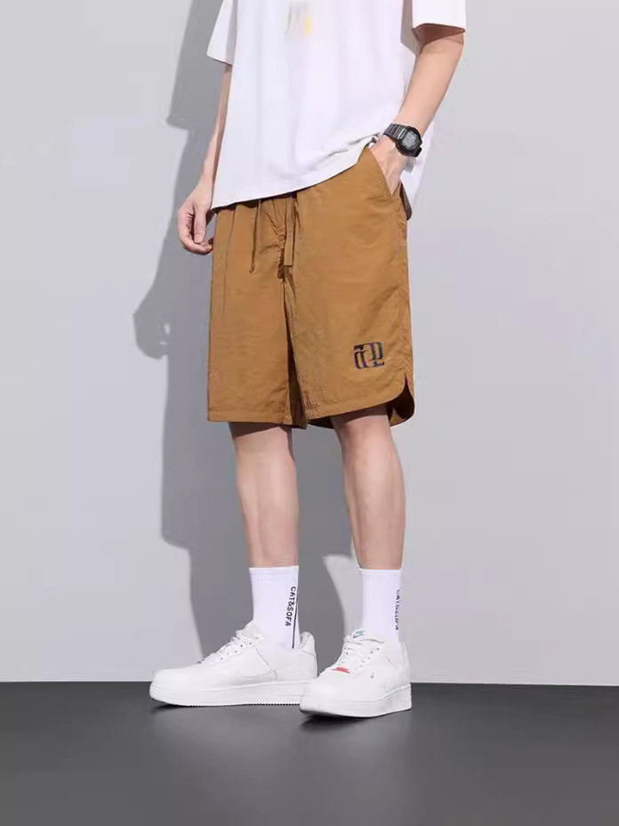 2025 Summer New American Work Shorts Men's Summer Japanese Trendy Brand Loose Straight Casual Quick-Dry Five-Point Shorts
