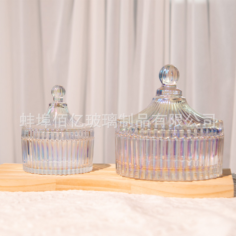 Wholesale Crystal Glass Candy Jar Glass Piggy Bank Glass Jar with Lid Snack Jewelry Storage Jar High Appearance