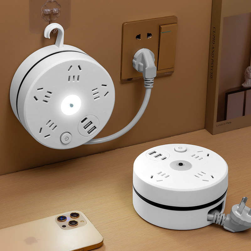 Многофункциональная панель USB с несколькими розетками, высокомощный удлинитель с длинным кабелем для общежитий