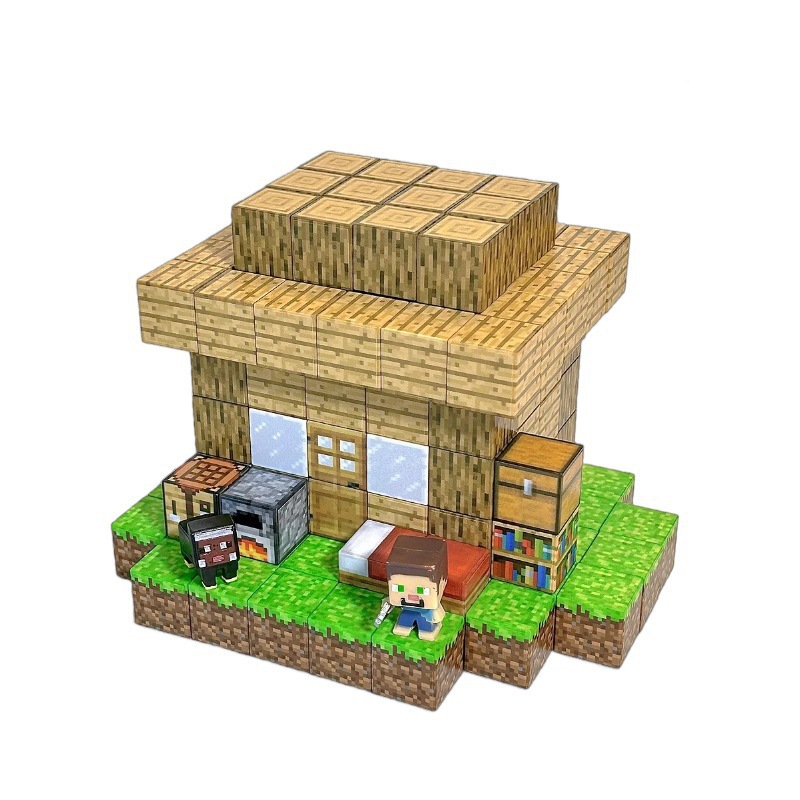 My Magnetic World Block Building Blocks Set Magnet Toy Assembled Pixel Doll Children's Educational Model Gift