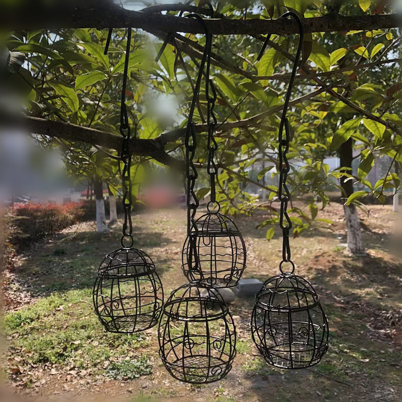 Foreign Trade Hot-Selling Outdoor Bird Cage Bird Feeder Spring Hanging Bird Feeder Garden Courtyard Feeder
