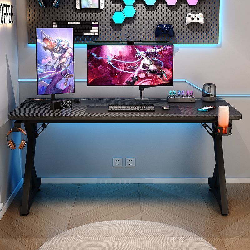 Internet Cafe Wooden Computer Table Carbon Fiber E-Sports Table Internet Cafe Dedicated Internet Celebrity Desktop Table Home E-Sports Room Table