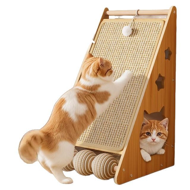 Sisal Cat Scratch Board Vertical Wear-resistant No Chip-dropping Wall Cat Paw Pad Cat Scratch Board Nest Anti-cat Scratch Sofa Protective Supplies